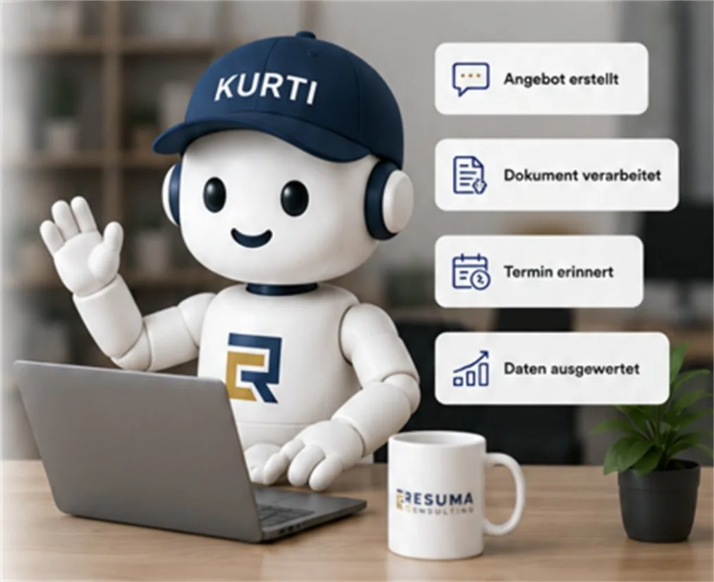 KI-Assistent Kurti am Arbeitsplatz (Symbolbild)